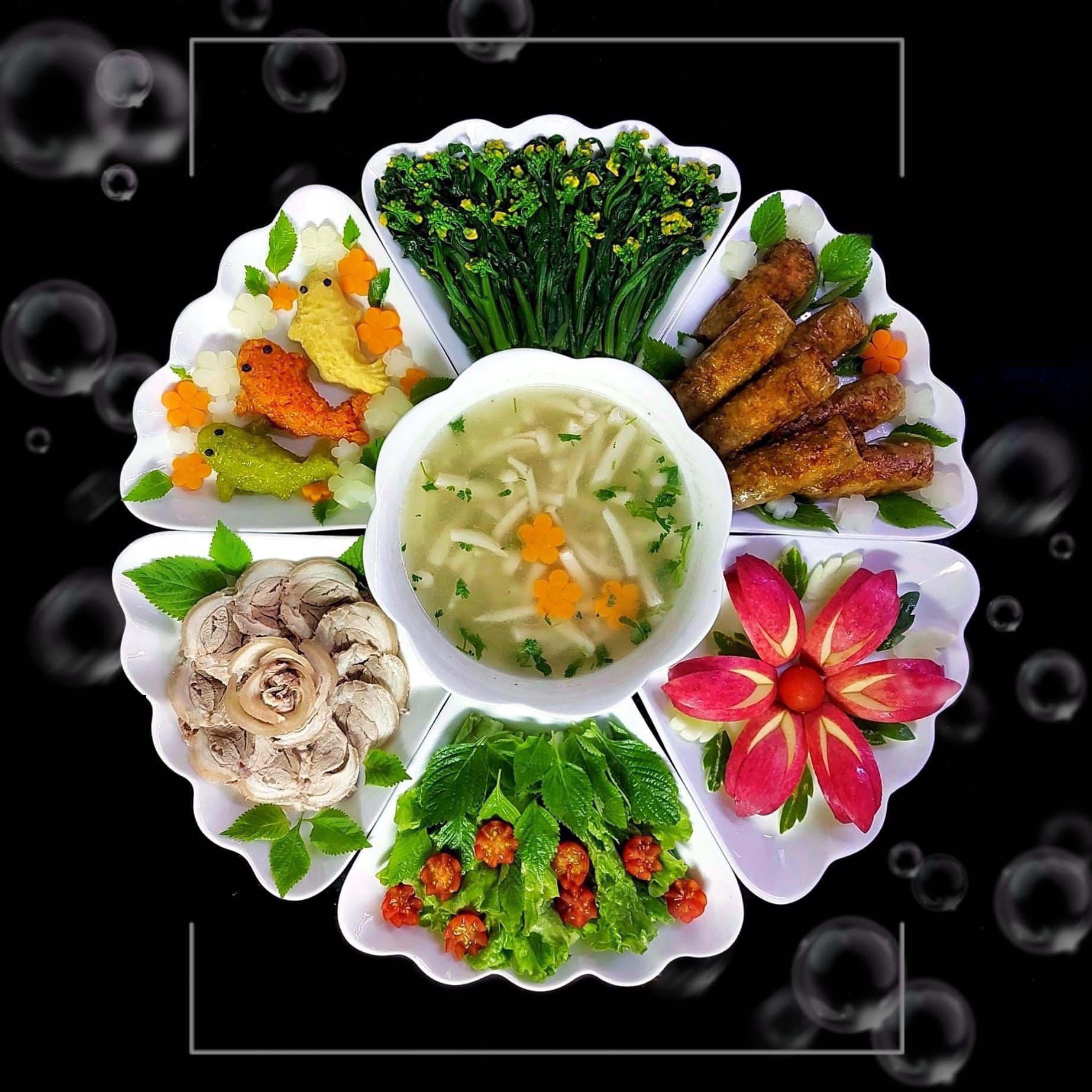 Bộ đĩa hoa mặt trời Bát Tràng (đường kính 55cm size lớn - 45cm size bé)