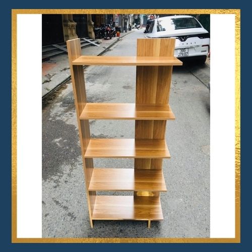 Kệ gỗ góc tường 5 tầng cao cấp. Chất liệu: gỗ MDF. Kích thước: 120 x 50 x 22cm. Bền đẹp, sang trọng