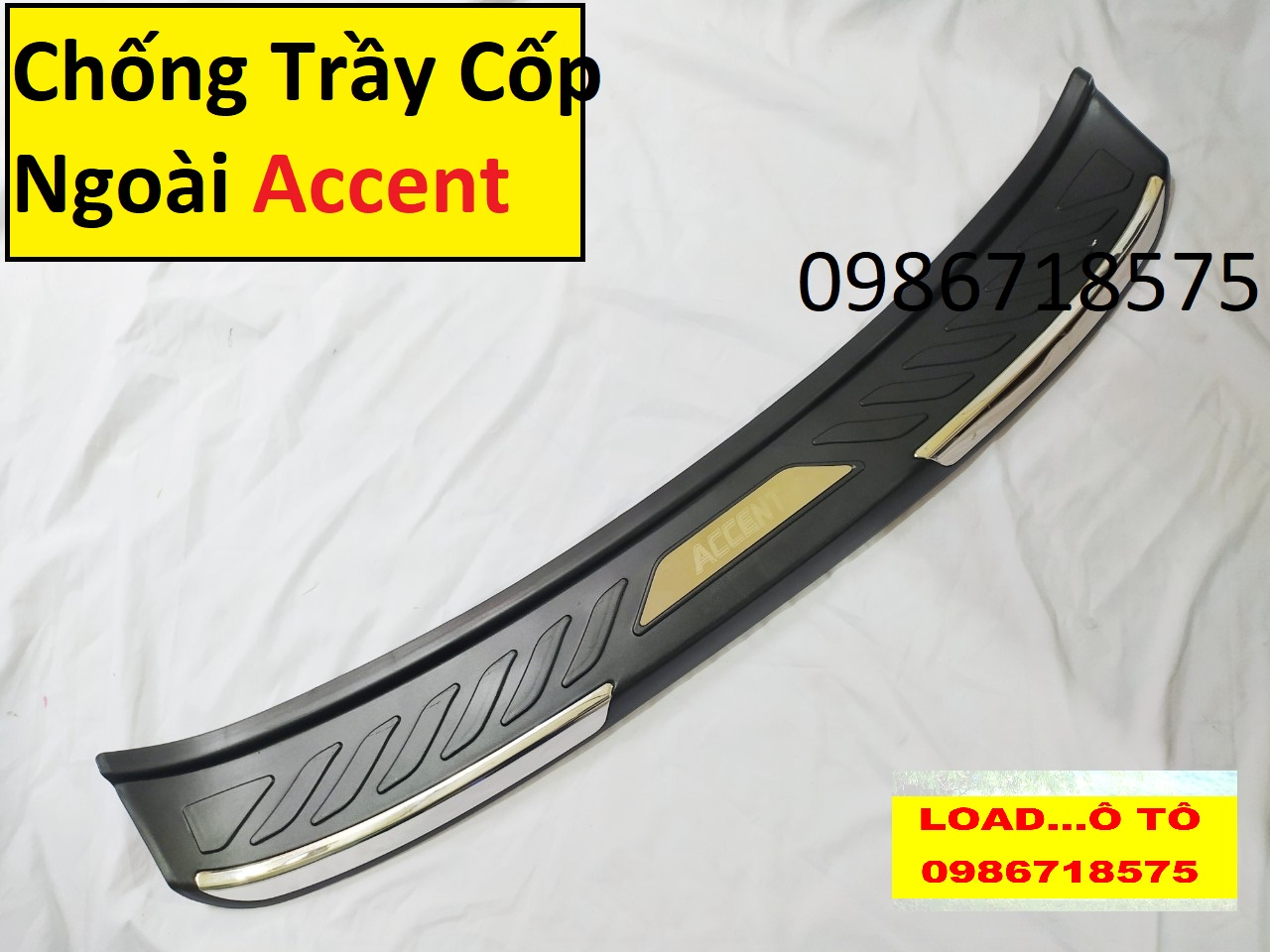 Chống trầy cốp ngoài xe accent 2023-2018 nhựa đen cao cấp