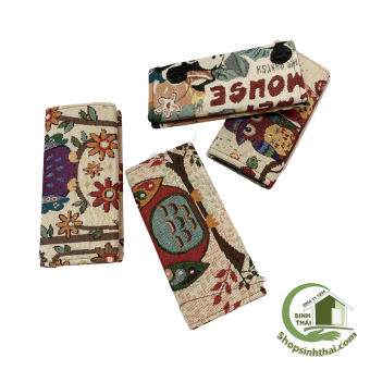 Bóp ví thổ cẩm đựng tiền - Bóp dài và ngắn - giao màu ngẫu nhiên