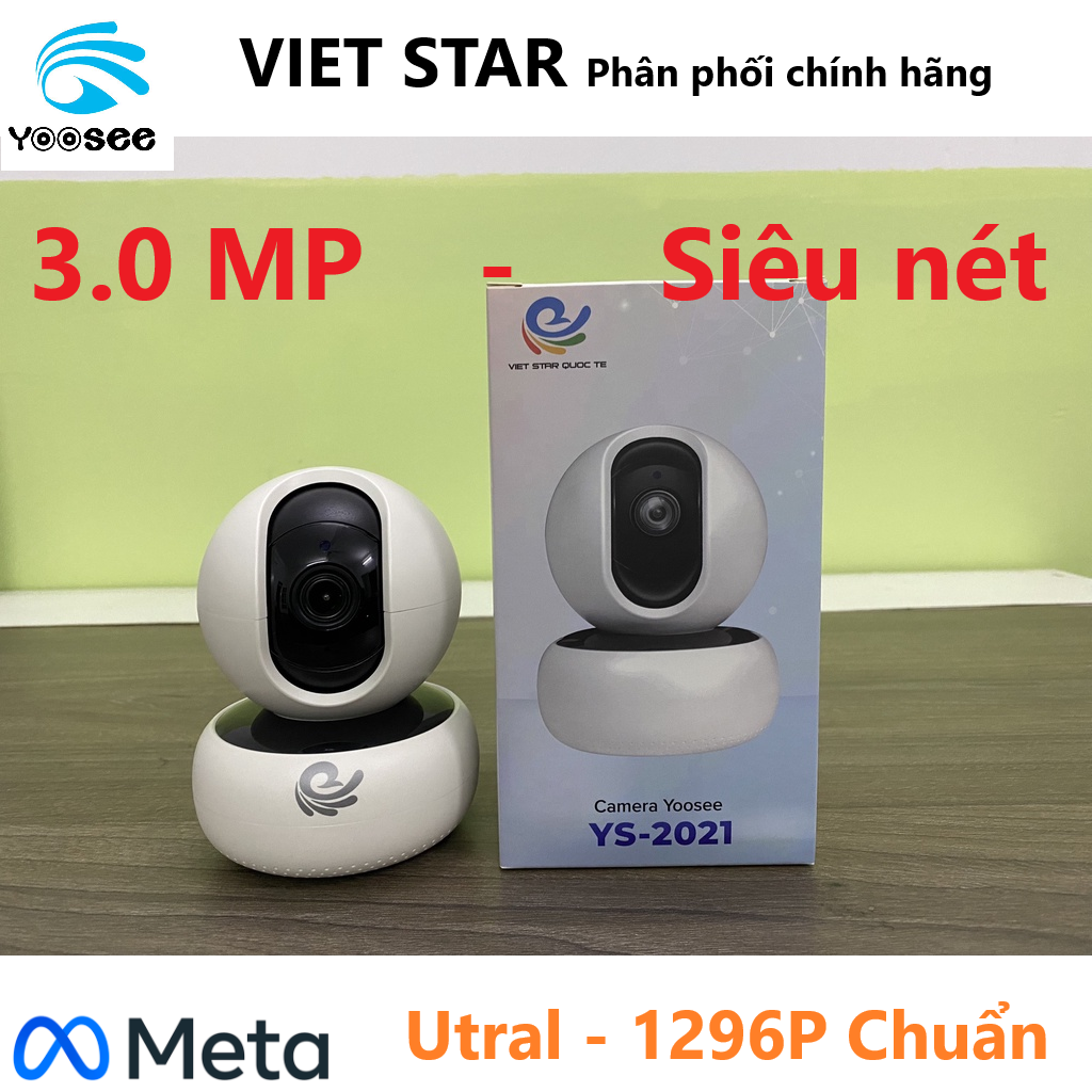 Camera yoosee 3.0mpx ys-2021 - , utral hd, ip wifi, xoay 360 độ - viet star phân phối