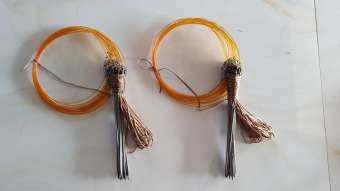 2 bộ giò bẫy quốc , bìm bịp đường kích 9cm gồm 40 chân cao 18cm dài 8m , khoen đồng cước nhật màu cỏ khô tàng hình , hàng thái lan chất lượng cao