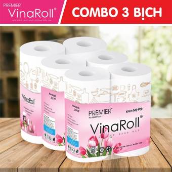 Khăn giấy bếp Premier Vinaroll - Combo lốc 3