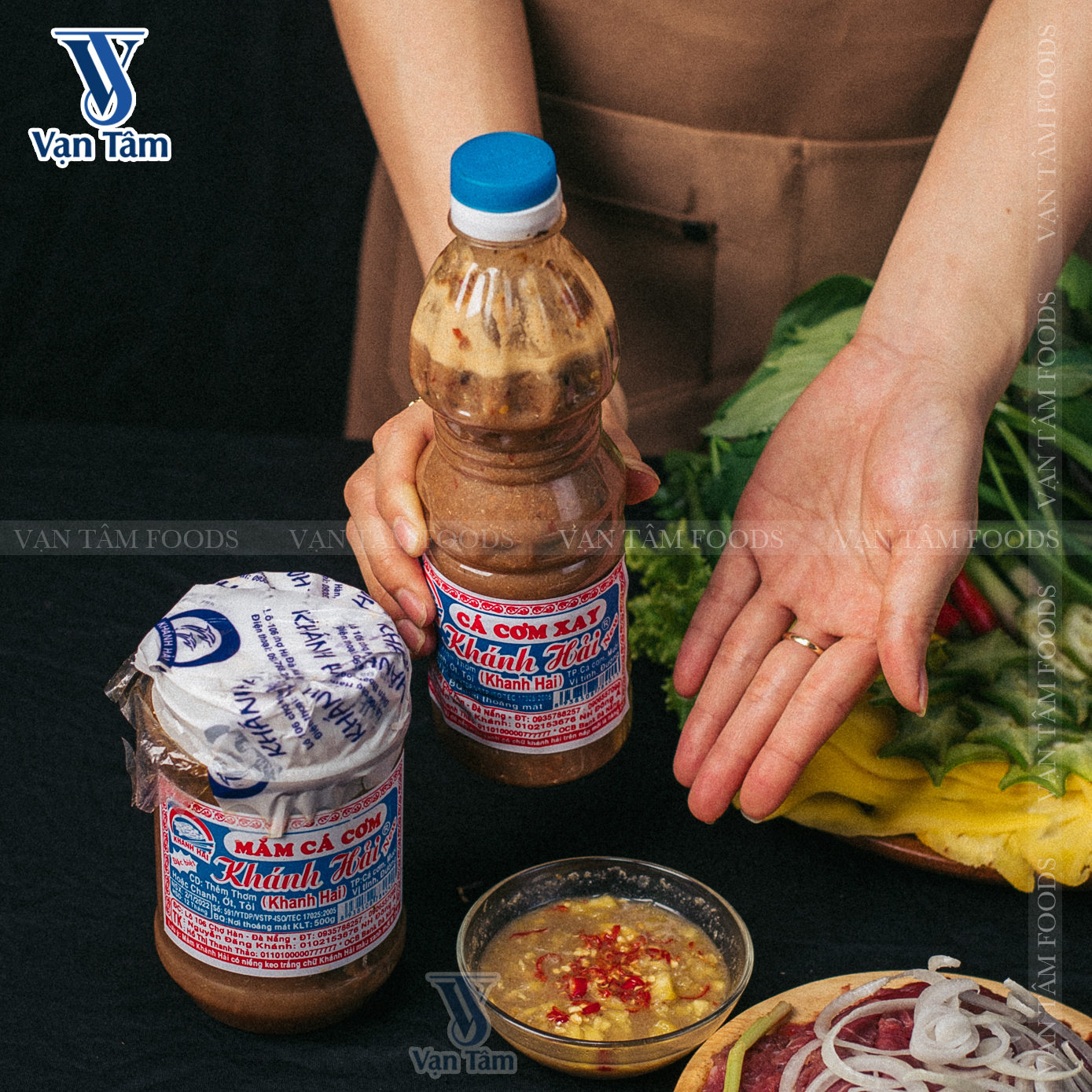 Mắm cá cơm Khánh Hải loại xay nhuyễn, đặc trưng hương vị miền Trung, loại chai 500ml