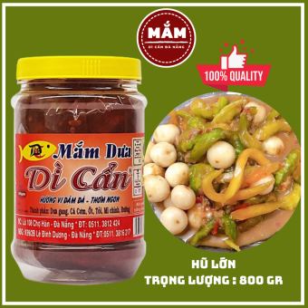 Mắm dưa cà dì cẩn hũ lớn 800gr đặc sản đà nẵng