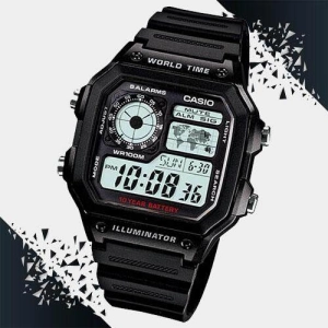 ภาพหน้าปกสินค้าWin Watch shop Casio นาฬิกาผู้ชาย รุ่น AE-1200WH-1A สายเรซิ่น สีดำ World time กันน้ำ 100 เมตร - มั่นใจ ของแท้ 100% ประกันศูนย์ CMG 1 ปีเต็ม ซึ่งคุณอาจชอบสินค้านี้