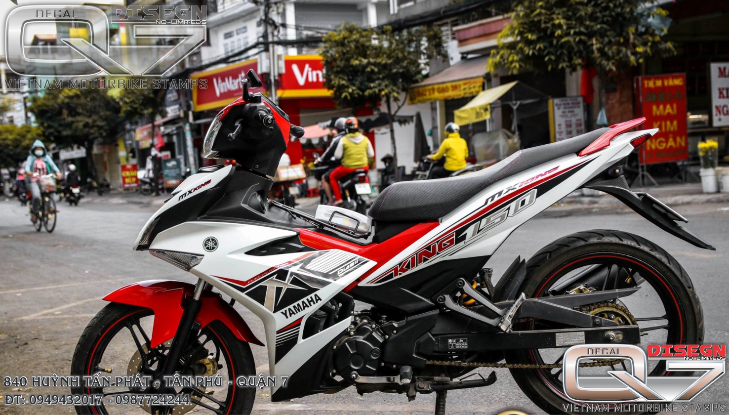 Tem rời exciter150 - trắng đỏ