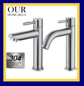 Stainless Steel Lavatory Faucet by SUS304: Heavy Duty and Tall