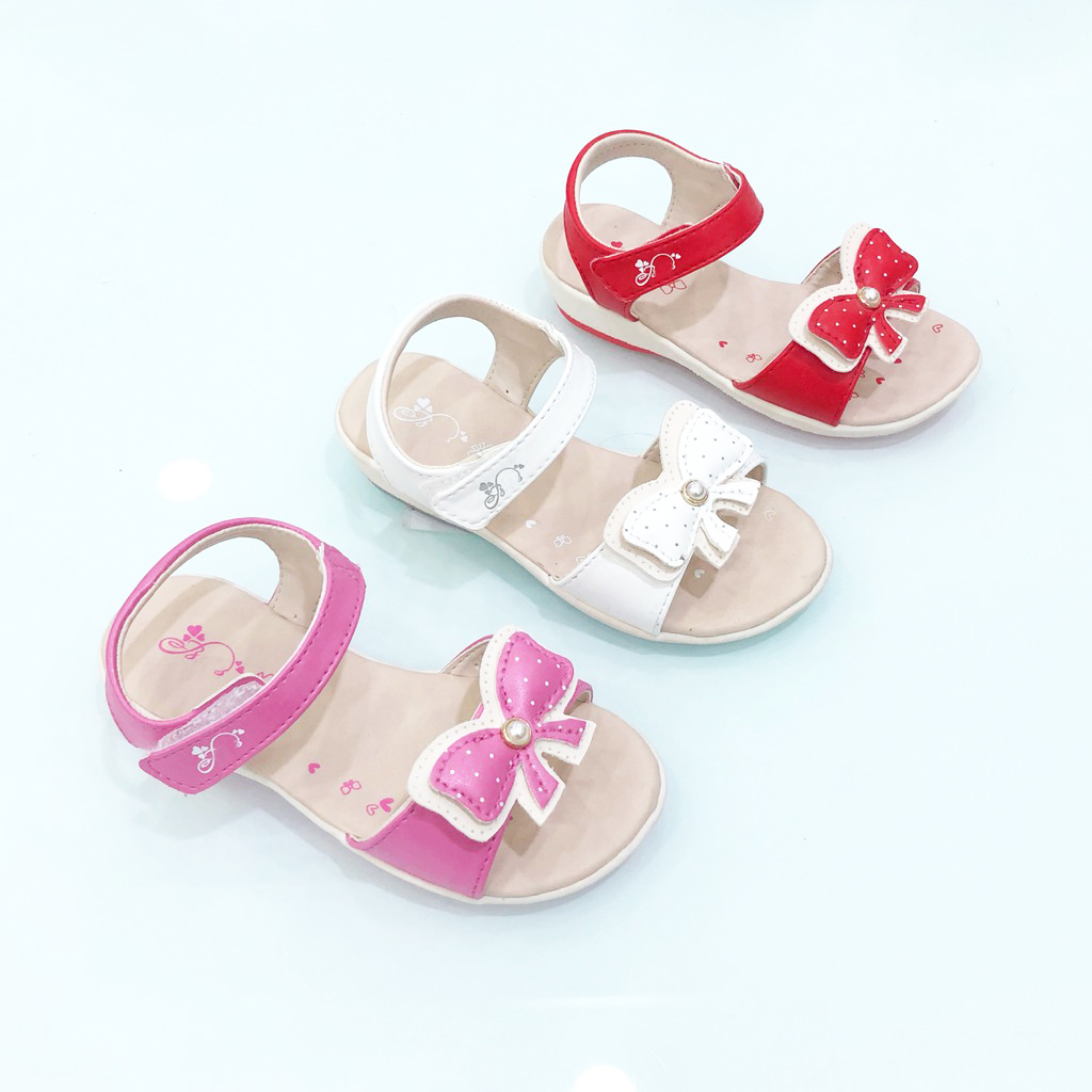 Sandal bé gái blti 24-35 dép quai hậu học sinh gắn nơ xinh xắn dtg001200 21498