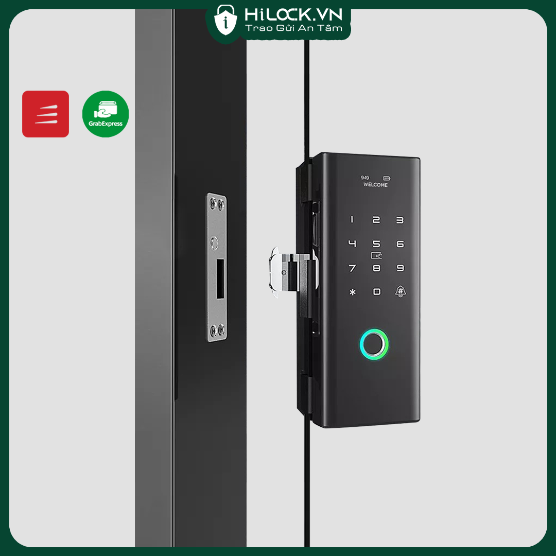 Khóa vân tay thông minh CL07 App từ xa, cửa kính cường lực, mật mã, thẻ từ hilock