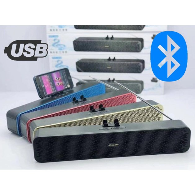 Loa bluetooth giá rẻ - Loa bluetooth mini - Loa bluetooth bass mạnh - Loa bluetooth W608M có sẵn anten kết nối FM, Âm thanh cực lớn bass trầm, Pin dung lượng lớn