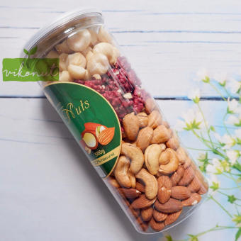 Mix hạt 4 loại nhân Óc chó Đỏ Macca Hạnh nhân Hạt điều [500gr]