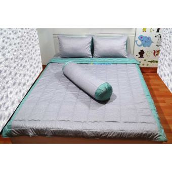 Bộ Chăn Ga Gối Lụa Satin Hàn Quốc Hình Cúc Nhí Sleepbaby