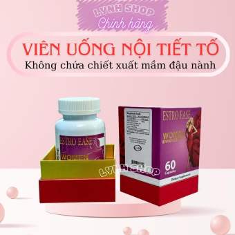 Nội tiết tố nữ ESTRO EASE (chính hãng MỸ), viên uống bổ sụng estrogen, cân bằng nội tiết. Lọ 60 viên