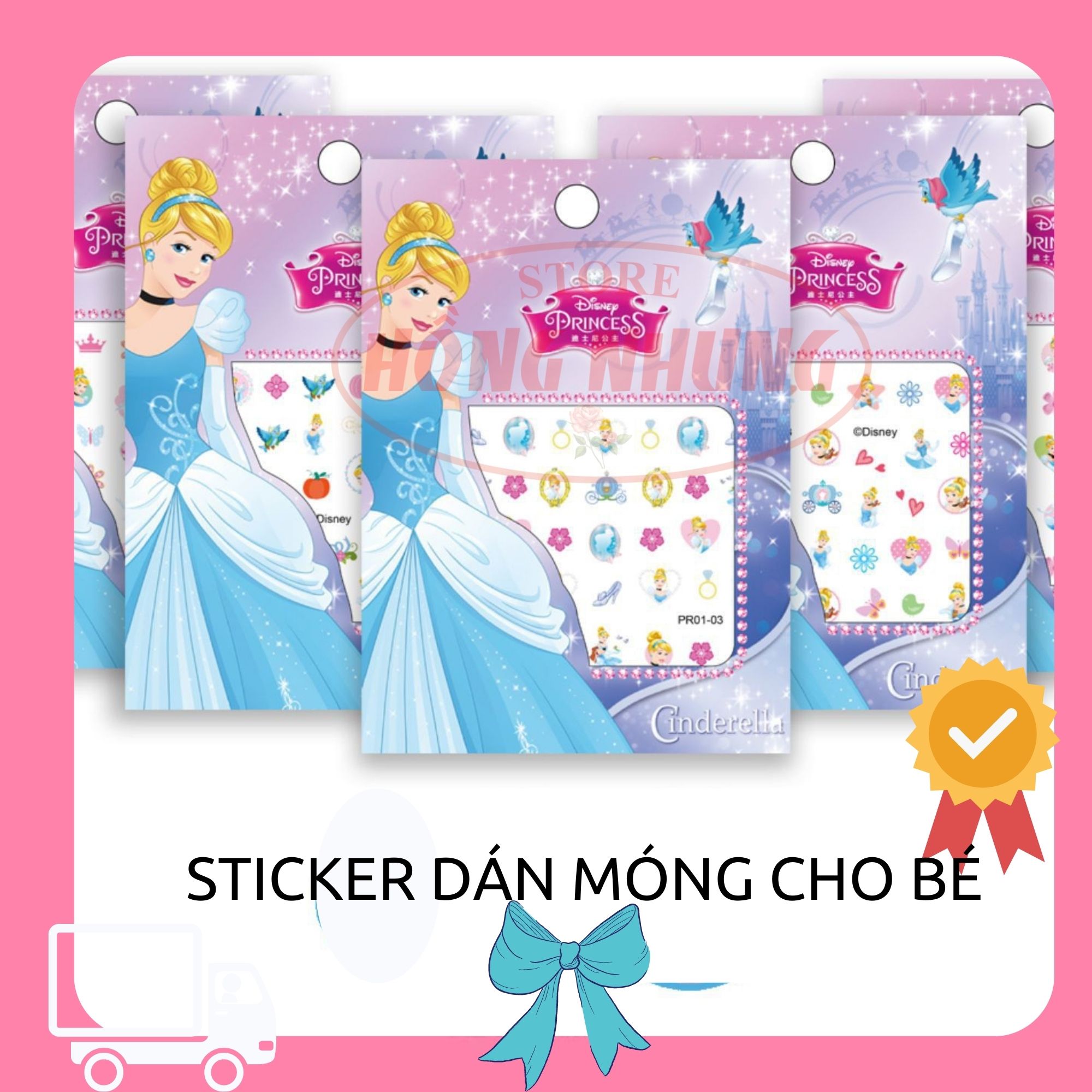 Stickers Dán Móng Cho Bé / Miếng Dán  Trang Trí Móng Họa Tiết Hoạt Hình Nhiều Màu Sắc Cho Bé – J012 Kích Thước Miếng Dán 10.5x7cm