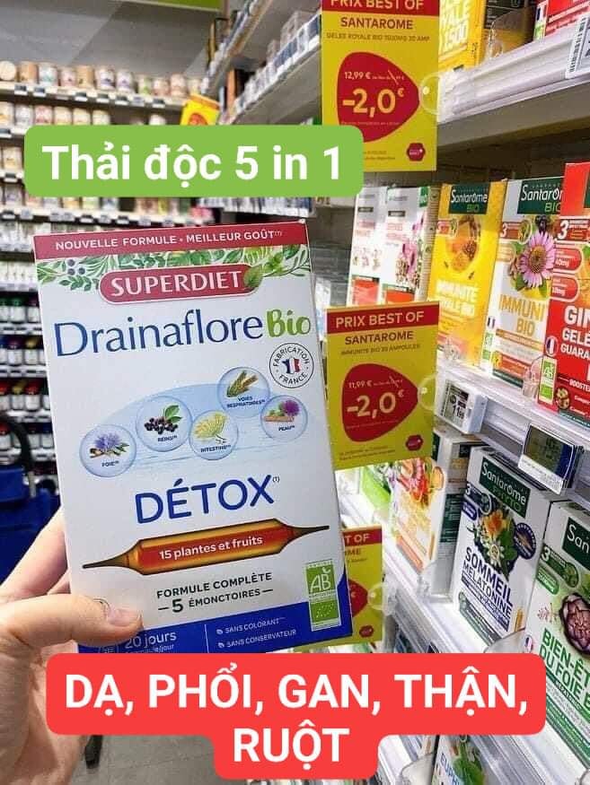 Bill Pháp - Thải độc chuyên sâu SuperDiet Drainaflore Bio