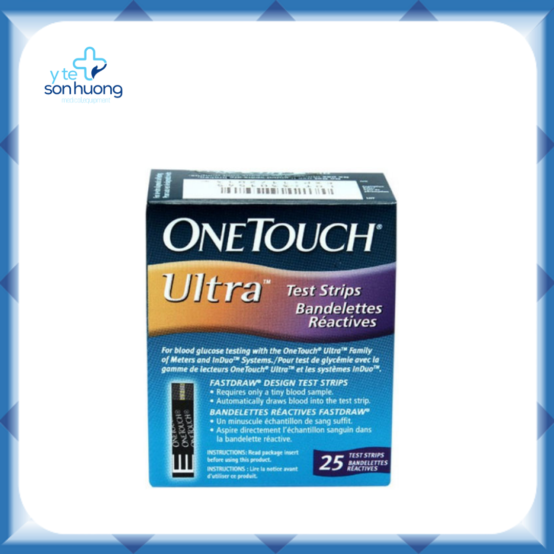 Que thử đường huyết Onetouch Ultra 25 lọ 25 que