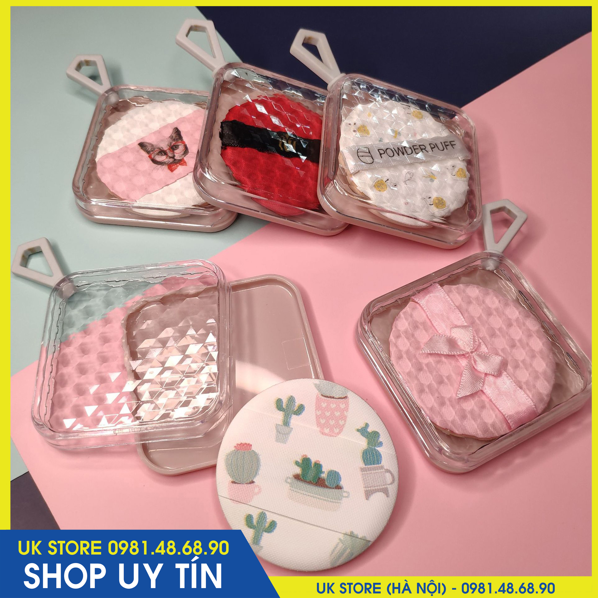 (KÈM HỘP ĐỰNG) Mút Trang Điểm, Tán Kem Nền Cushion Kute XIC21
