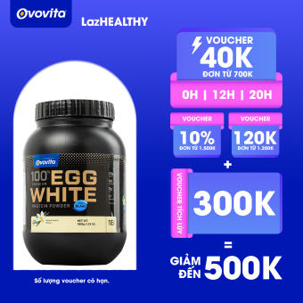 Bột Protein Lòng Trắng Trứng Cao Cấp Ovovita Hương Vani Hũ 560 gr. Hàng Chất Lượng Cao Có Sẵn Giao Ngay