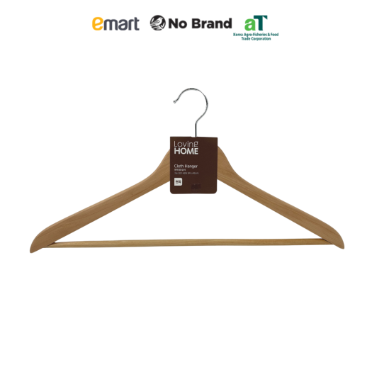 Móc Áo Gỗ Không Kẹp Loving Home (1 cái) - Emart VN