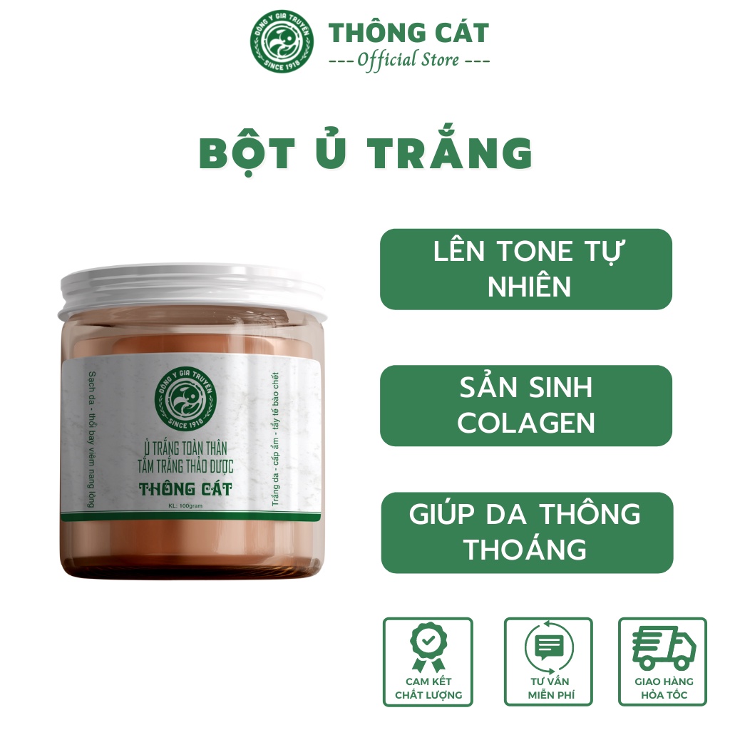 Bột tắm trắng ủ trắng body thảo dược thiên nhiên giúp dưỡng trắng da, đẹp da, se khít lỗ chân lông...