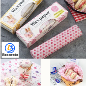 Becorate 50Pcs Wax Paper Food Bread Sandwich Wrappers Fries Wrapping（not include box）