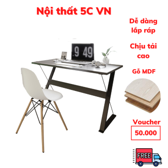 Bàn làm việc, bàn gaming chữ Z chân sắt sơn tĩnh điện, mặt gỗ MDF kích thước 1m 1.2m