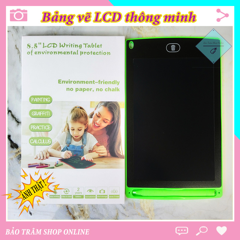 Bảng vẽ, bảng viết điện tử thông minh LCD tự xóa cho bé