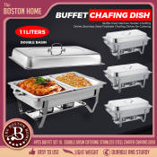 BOSTON HOME Chafing Dish Set - Stainless Steel Buffet Warmer