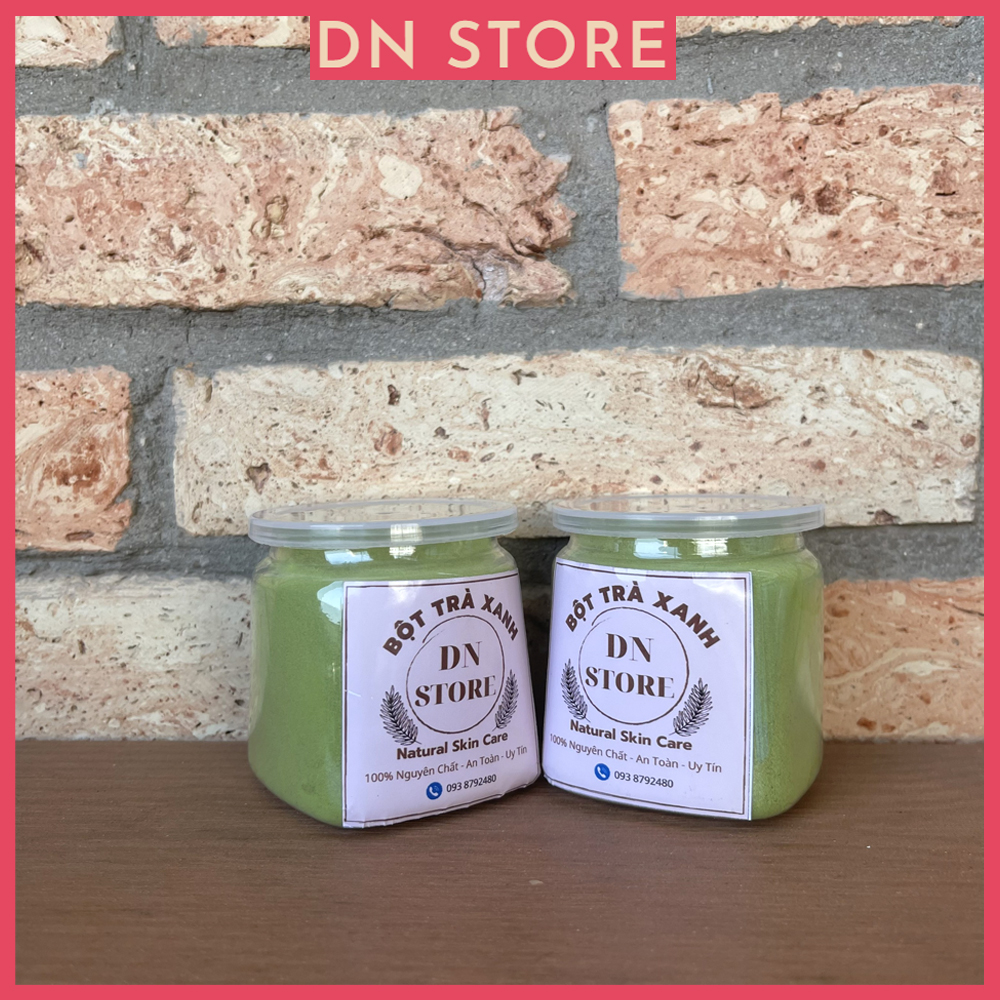 Bột Trà Xanh Nguyên Chất - Bột Đắp Mặt Nạ Trà Xanh, Đắp mặt nạ dưỡng da, giảm thâm nám, tàn nhan, tắm trắng toàn thân, tẩy tế bào chết