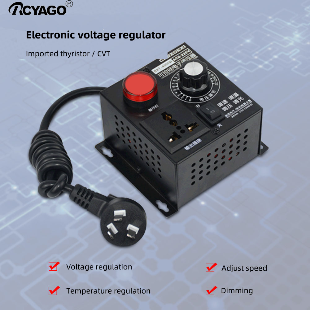 Rcyago bộ điều chỉnh điện áp ac 220v điều chỉnh được dxt-4000w 4000w 18a thyristor-intl