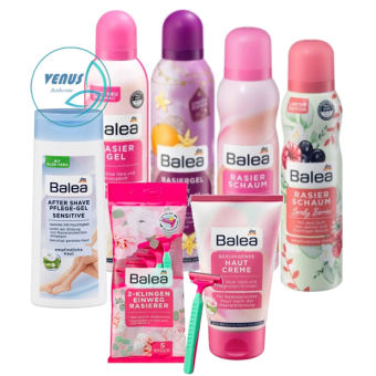 Bọt cạo lông, dao cạo và kem dưỡng sau wax, cạo lông Balea Đức toàn thân và bikini 150ml & 200ml (Mẫu mới)