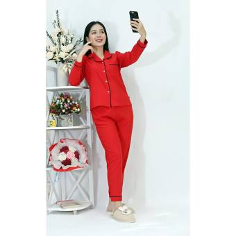 Bộ Đồ Ngủ Dài Tay Chất Kate Bộ Pijama Phù Hợp Cả Nam Và Nữ Siêu Hot c4