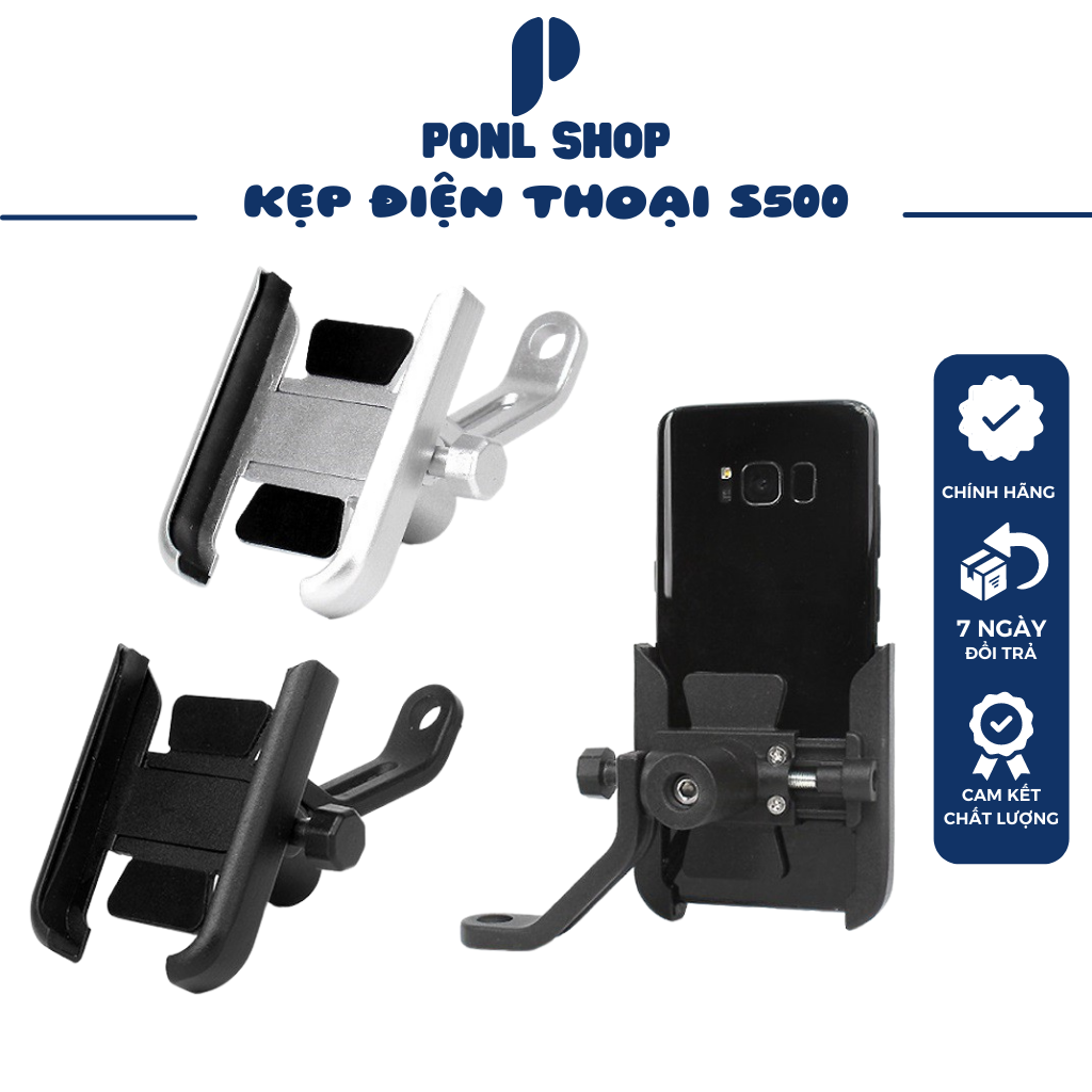 [HCM] Giá Đỡ Kẹp Điện Thoại Kim Loại Dành Cho Xe Máy S500