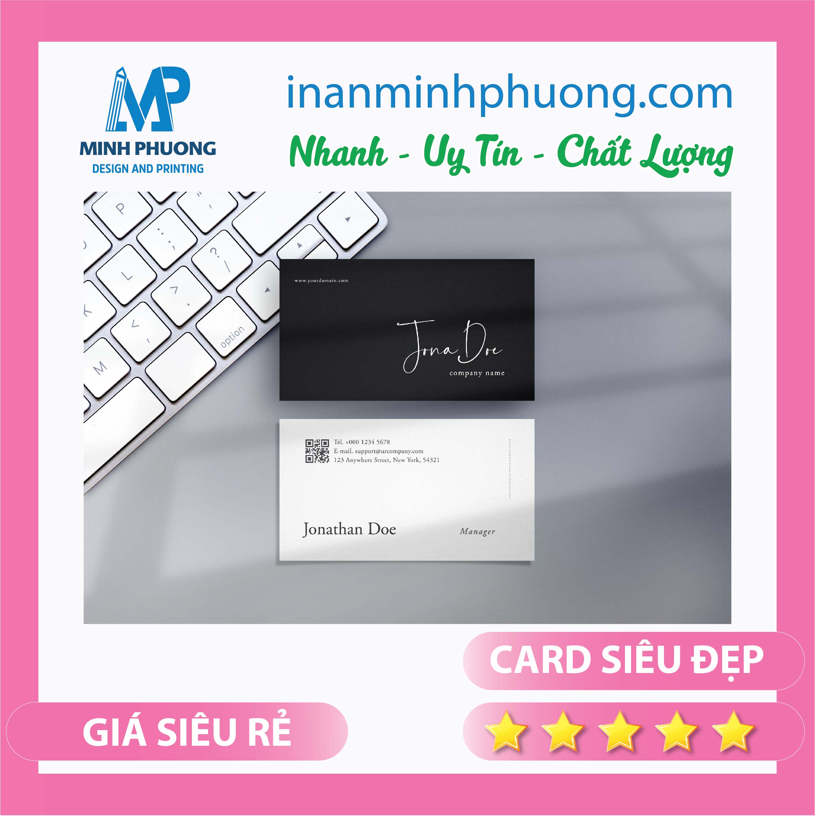 In card visit, name card, danh thiếp, thẻ tích điểm, thẻ bảo hành - Thiết kế theo yêu cầu