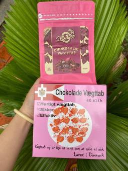 Kẹo socola giảm cân đan mạch hộp hồng