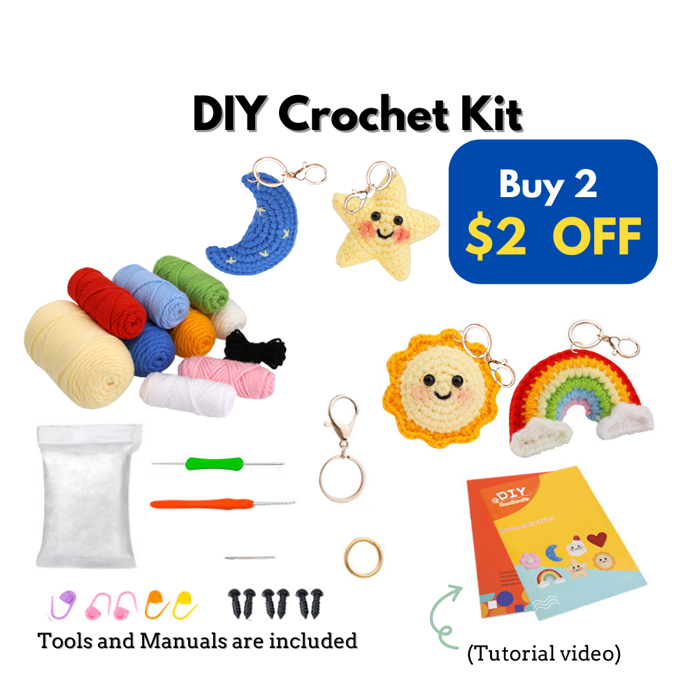 Crochet Kit for Beginners, 3PCS Crocheting Animal Kit for FrogPenguinOwl