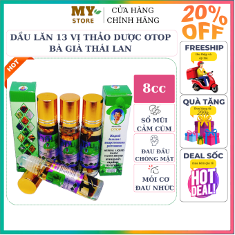 Dầu Lăn 13 Vị Thảo Dược Otop Bà Già Thái Lan 8cc