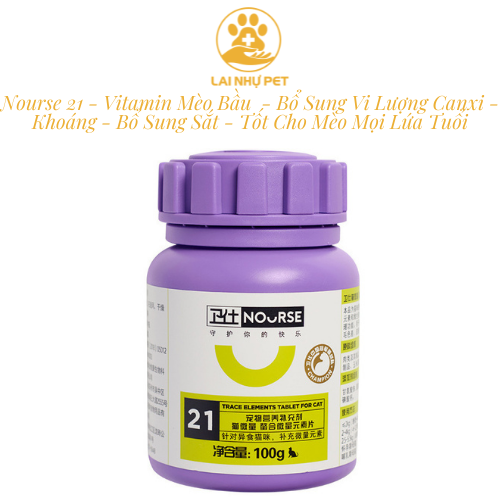 Vitamin cho mèo Nourse 21 bổ sung sắt và nguyên tố vi lượng cho mèo bầu