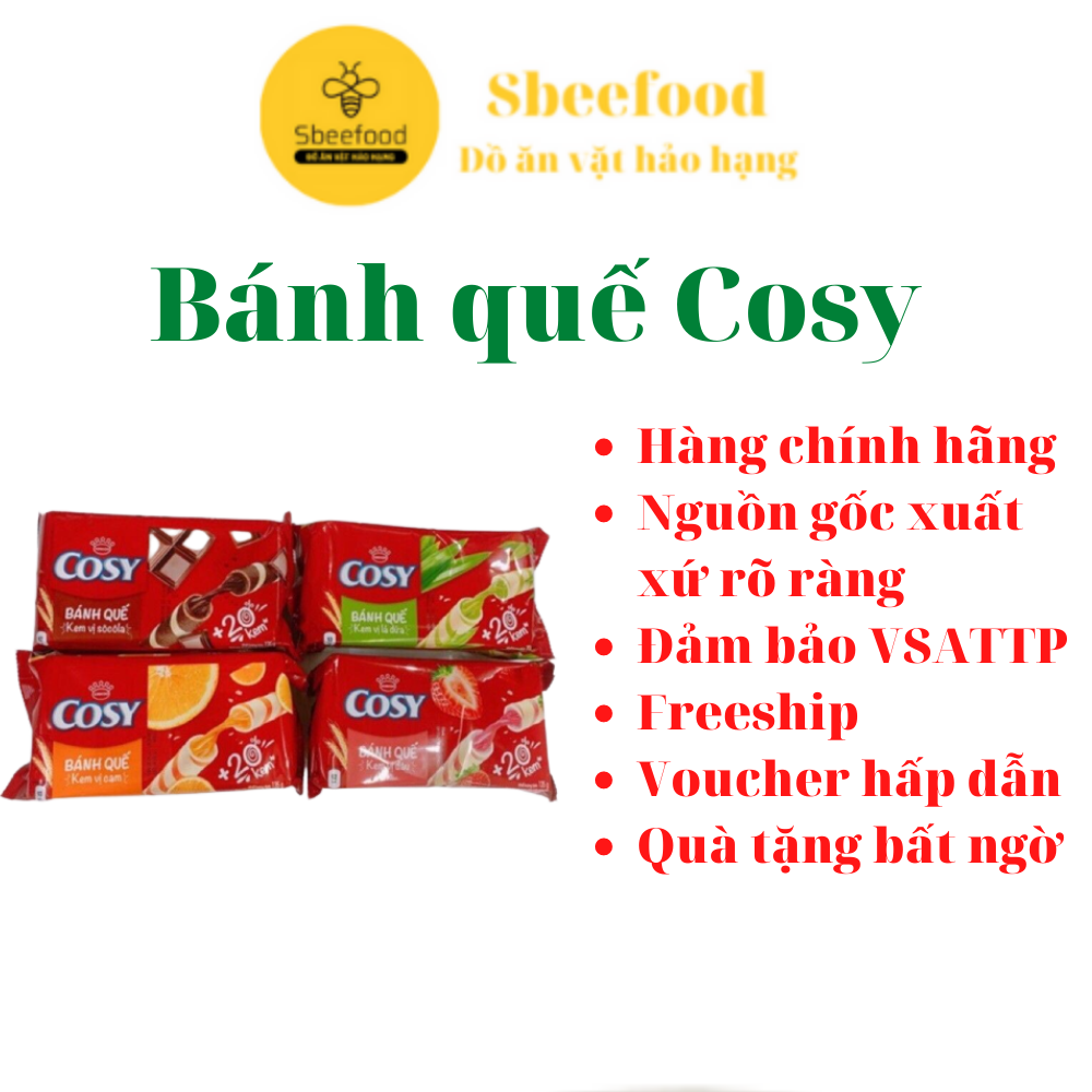Bánh Kinh Đô,bánh quế Cosy kem 135gr nhiều vị