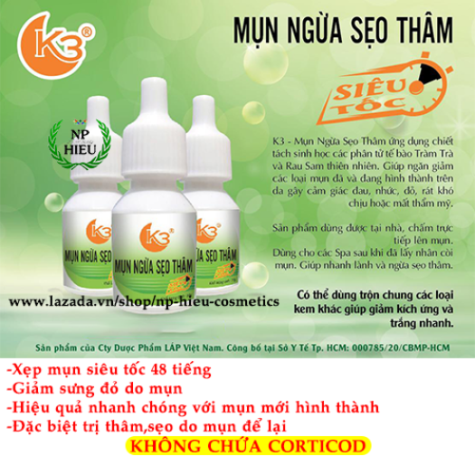 Kem xẹp mụn siêu tốc K3