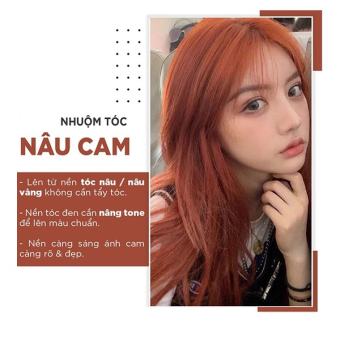 Thuốc Nhuộm Tóc Màu Nâu Cam Đất Lên Màu Dễ Tự Nhuộm Tại Nhà
