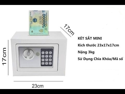 Két sắt tay két sắt mini thông minh tiết kiệm cho gia đình. két sắt minn xách tay mini tiết kiệm cho gia đình chống cháy nhà có khe nhét tiền