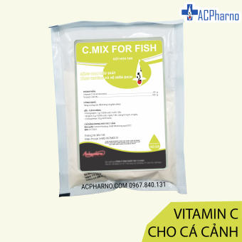 Vitamin C hòa tan dành cho cá cảnh cá rồng cá vàng cá bảy màu guppy 100gr - Giúp tăng sức đề kháng bổ sung vitamin C