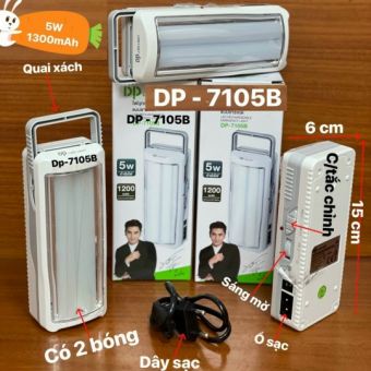 Đèn sạc Khẩn Cấp Để Bàn DP-7105b - đèn đọc sách - đèn bàn - den hoc - den ban -đèn học sạc pin - đèn du lịch -đen phuợt cắm trai