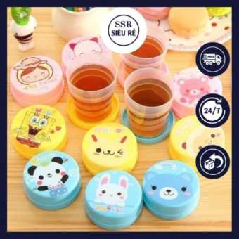 Cốc Nhựa Gấp Gọn Du Lịch Hoạt Hình Hình Thú Dễ Thương Ly Xếp Gọn