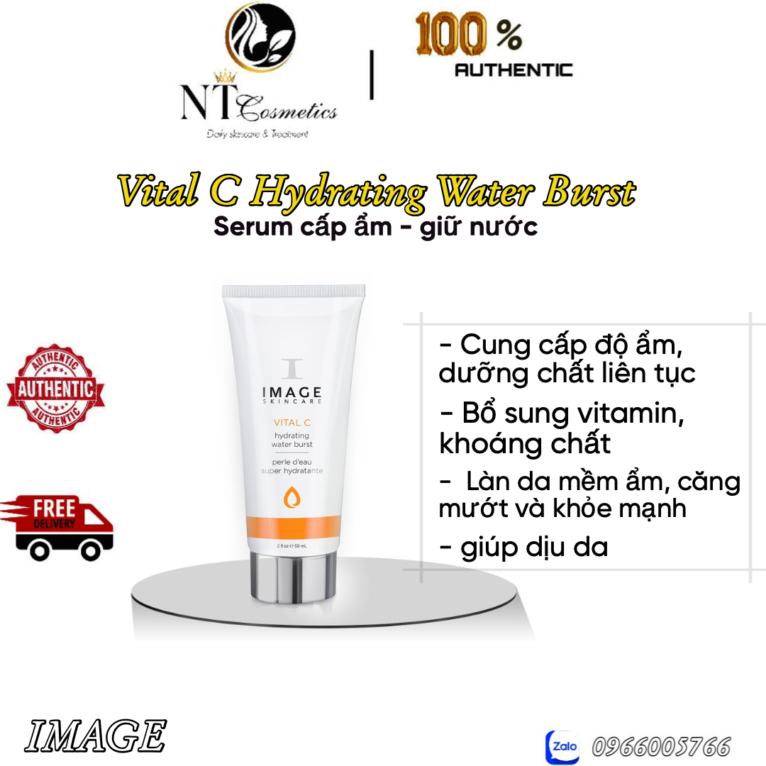 Serum khóa nước, dưỡng ẩm da image vital c hydrating water burst 59ml - nhập khẩu