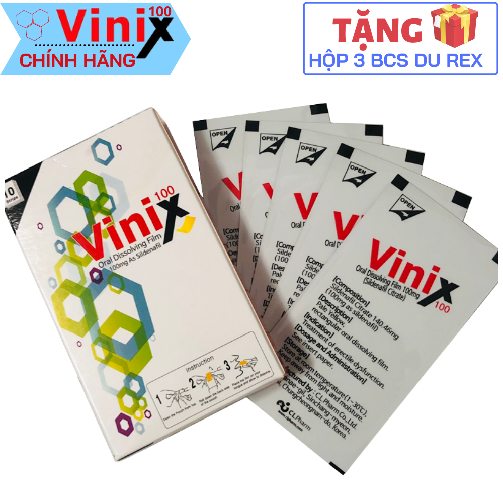 Combo 5 tem ngậm vinix 100mg chính hãng kèm quà tặng hấp dẫn