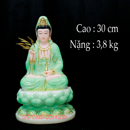 Tượng quan âm bồ tát - áo xanh ngọc