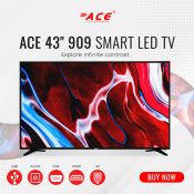 Ace 43" Slim Full HD LED Smart TV Black LED-909